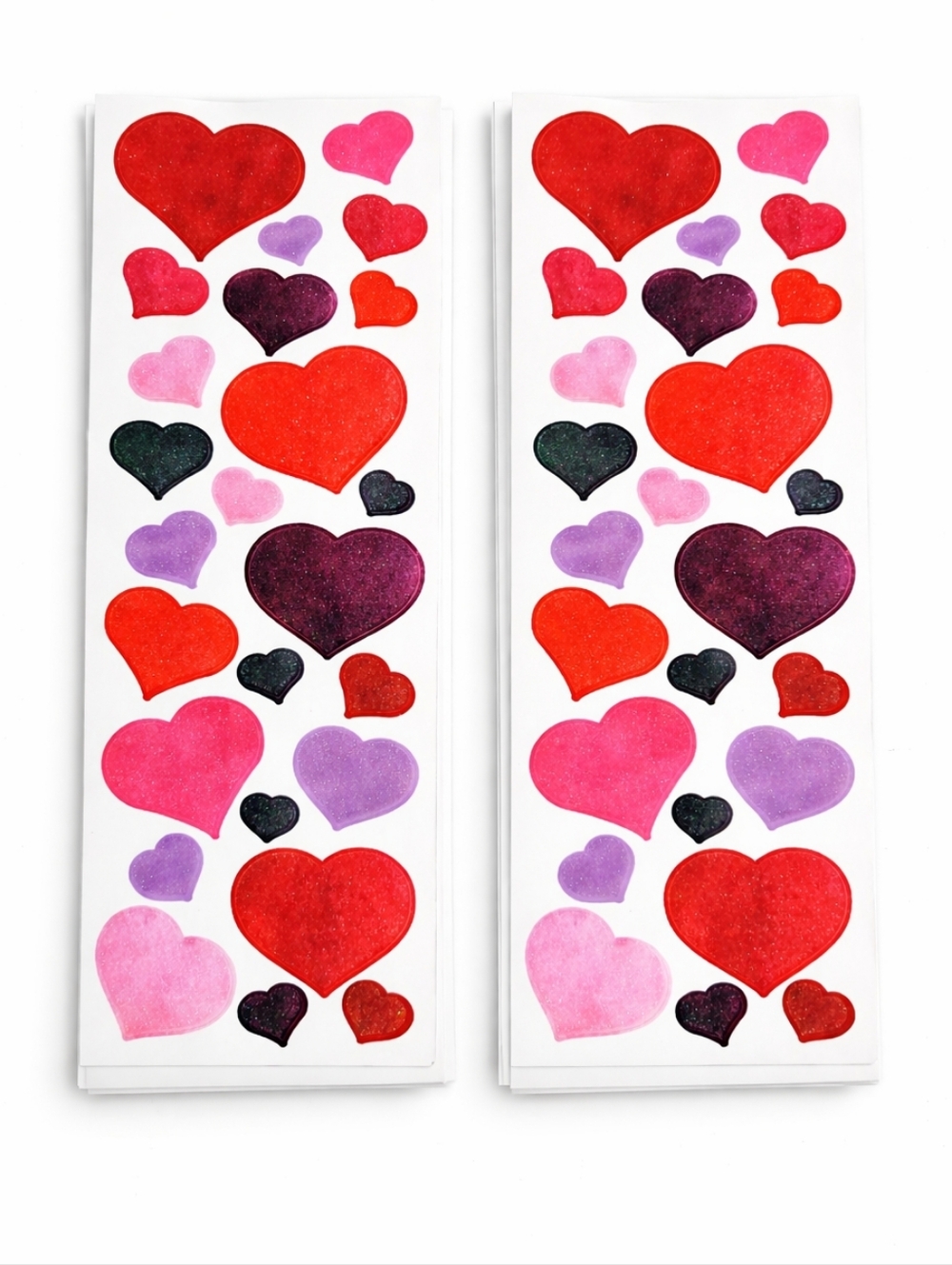 🍎 500Pc Glitter Heart Sticker Set Multicolor Sparkle Decorative Stickers Love - Picture 3 of 6